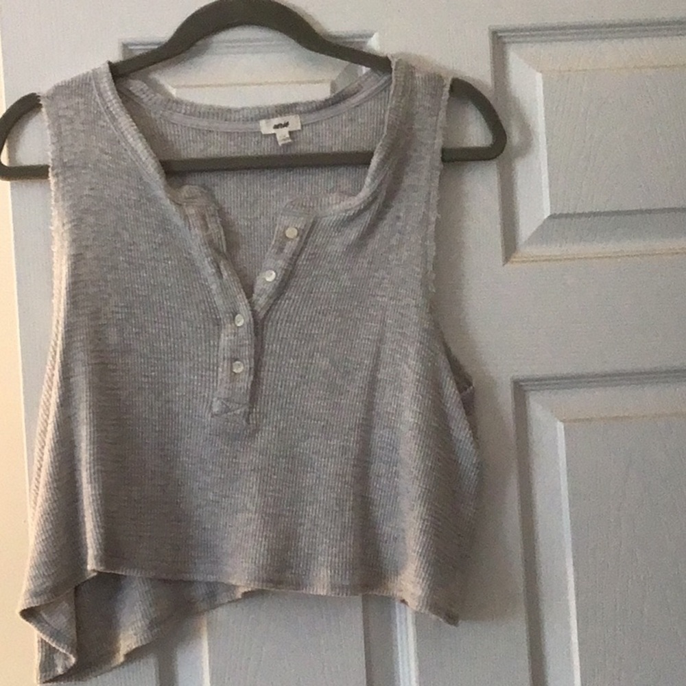 Aerie grey crop tank